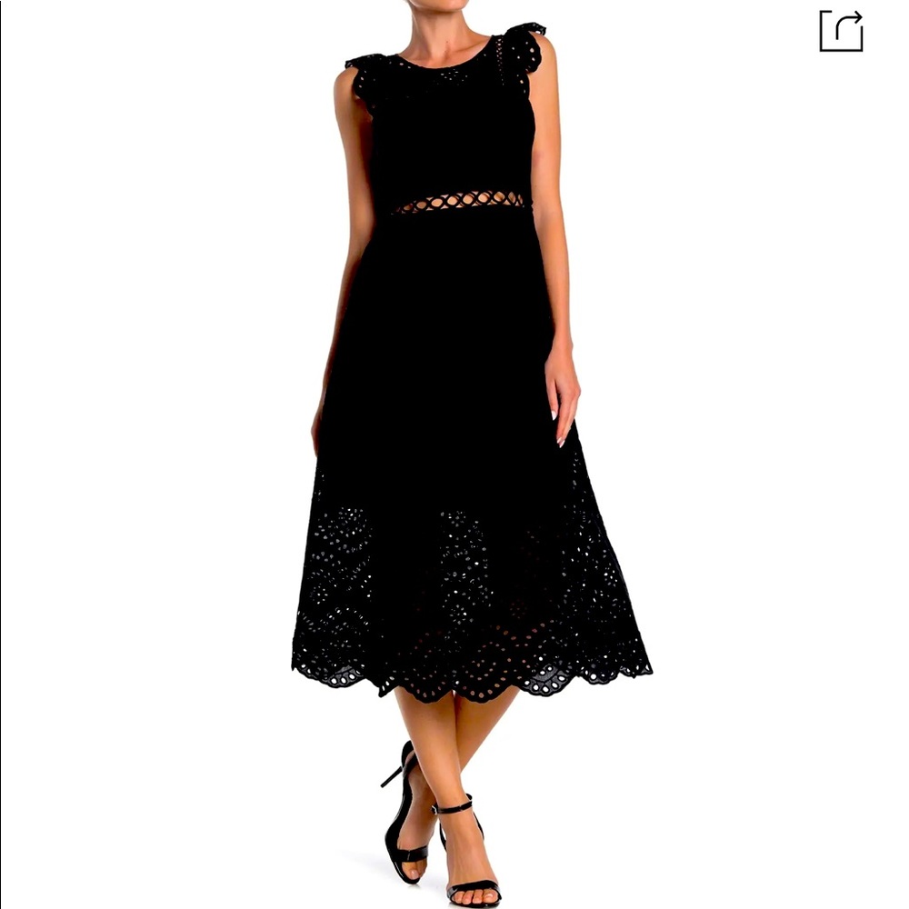 Sam Edelman Eyelet Midi black size 10